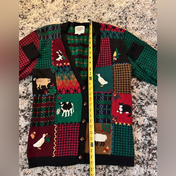 Susan Bristol Multicolor Animal Pattern Cardigan - Picture 4 of 10